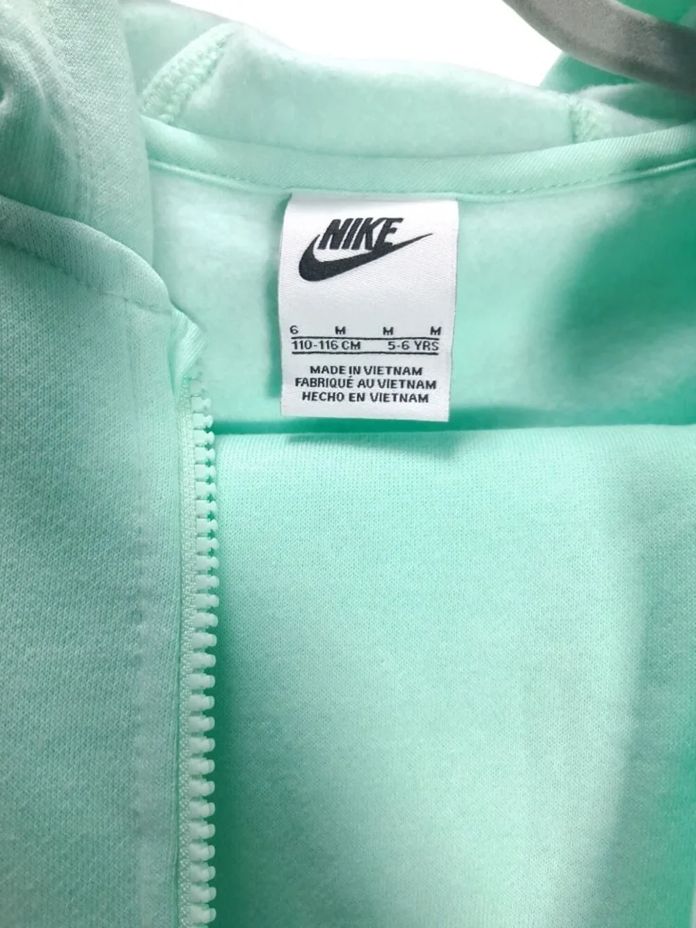 Nike Kids Mint Green Full-Zip Hoodie & Jogger Set Size 6 5-6 Years Soft Cotton-B - Picture 5 of 7